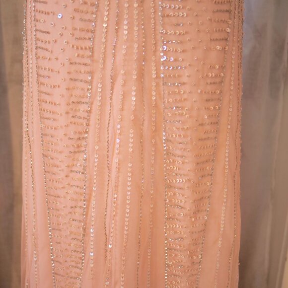 vtg 90s CACHE Y2K Pink Sequins Beaded Mermaid Maxi Dress Whimsigoth Fairycore 6 - Picture 10 of 16